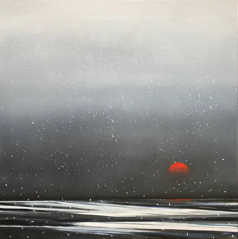 Snow And The Moon Painting