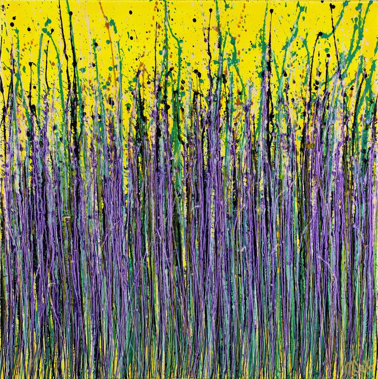 Lavender Shimmer (Summer Garden) Painting